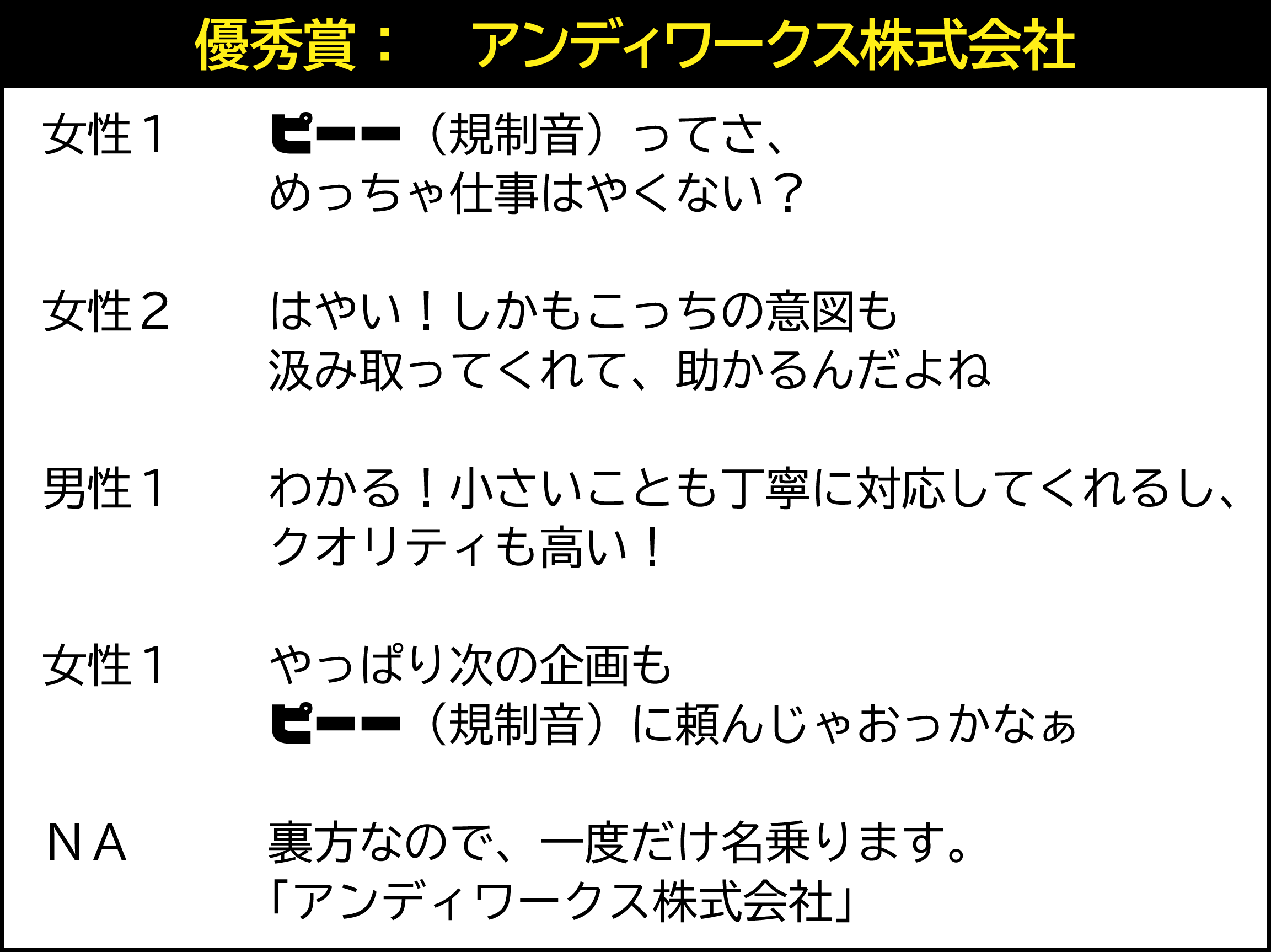 シーチャレ優秀賞のコピー画像